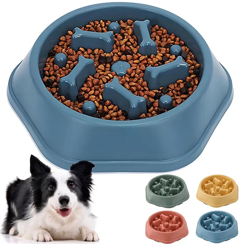 Slow Feeder Dog Bowl — Anti-Choke Design
