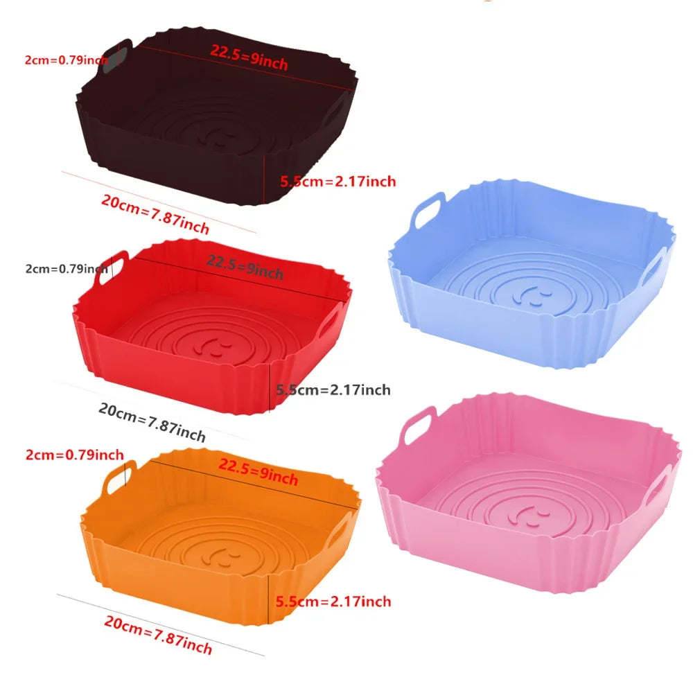 Reusable Silicone Air Fryer Baking Pan
