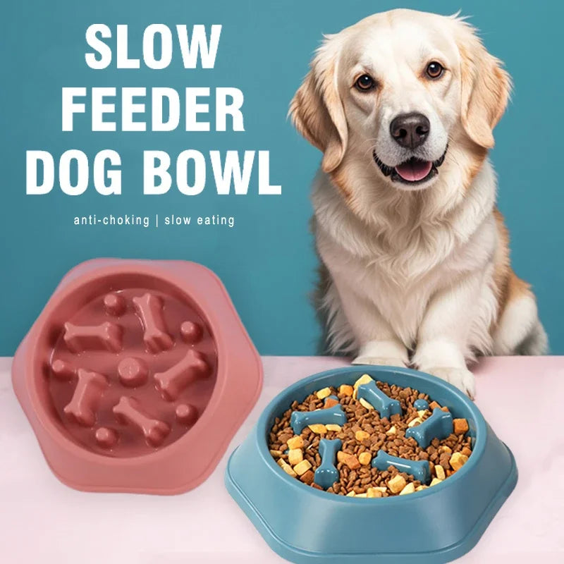Slow Feeder Dog Bowl — Anti-Choke Design