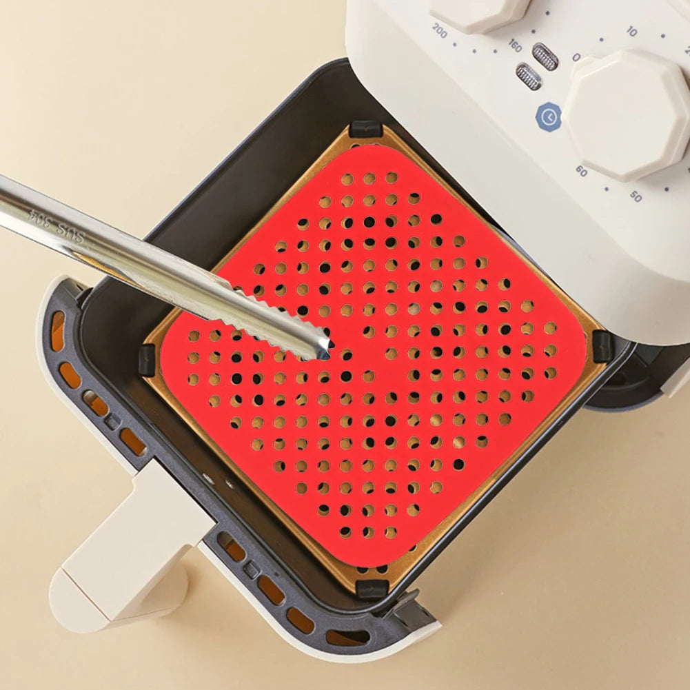 Silicone Air Fryer Liner — Round & Square Multiple Sizes