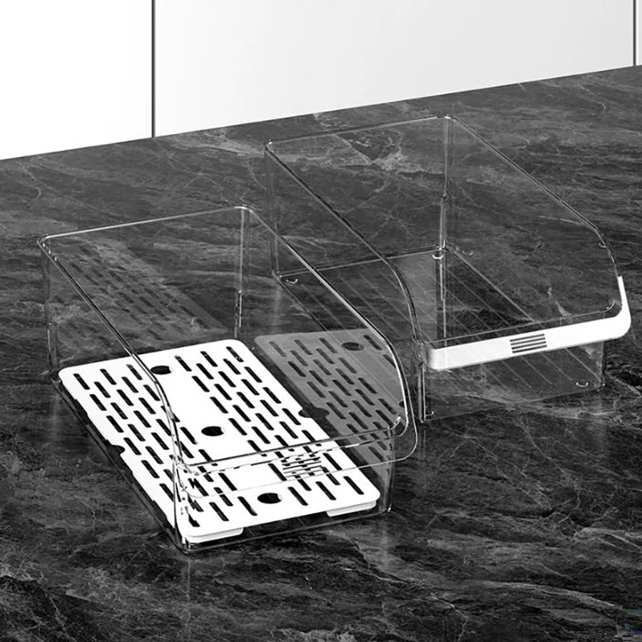 Clear Stackable Fridge Organizer Bins