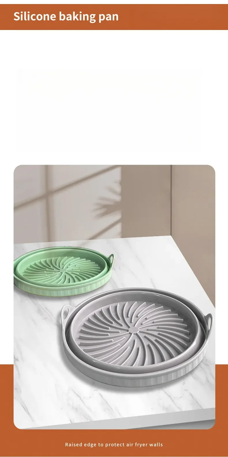Foldable Silicone Air Fryer Pan