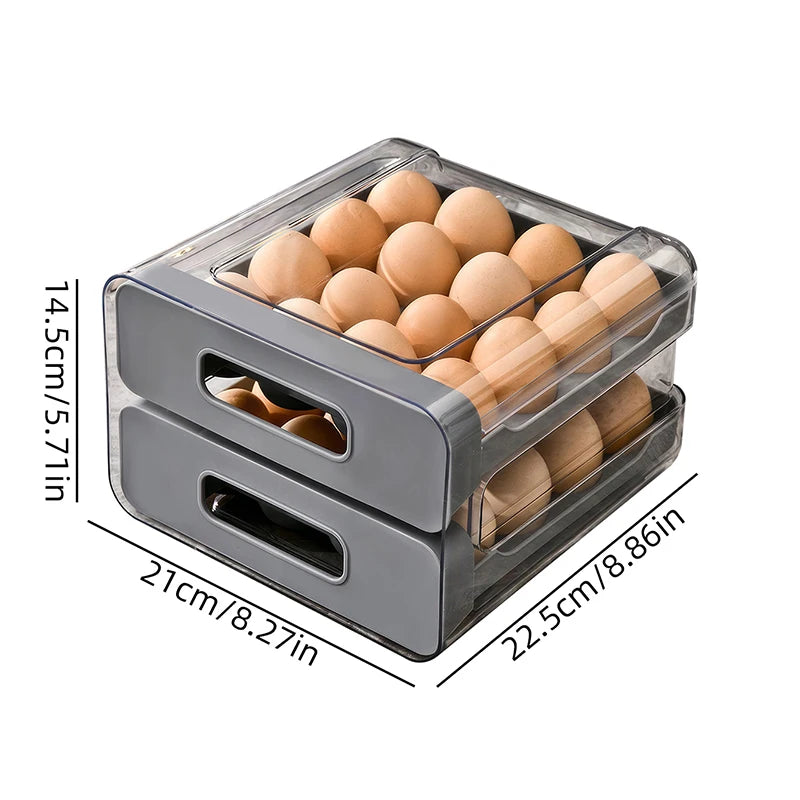 Stackable Refrigerator Egg Organizer Drawer