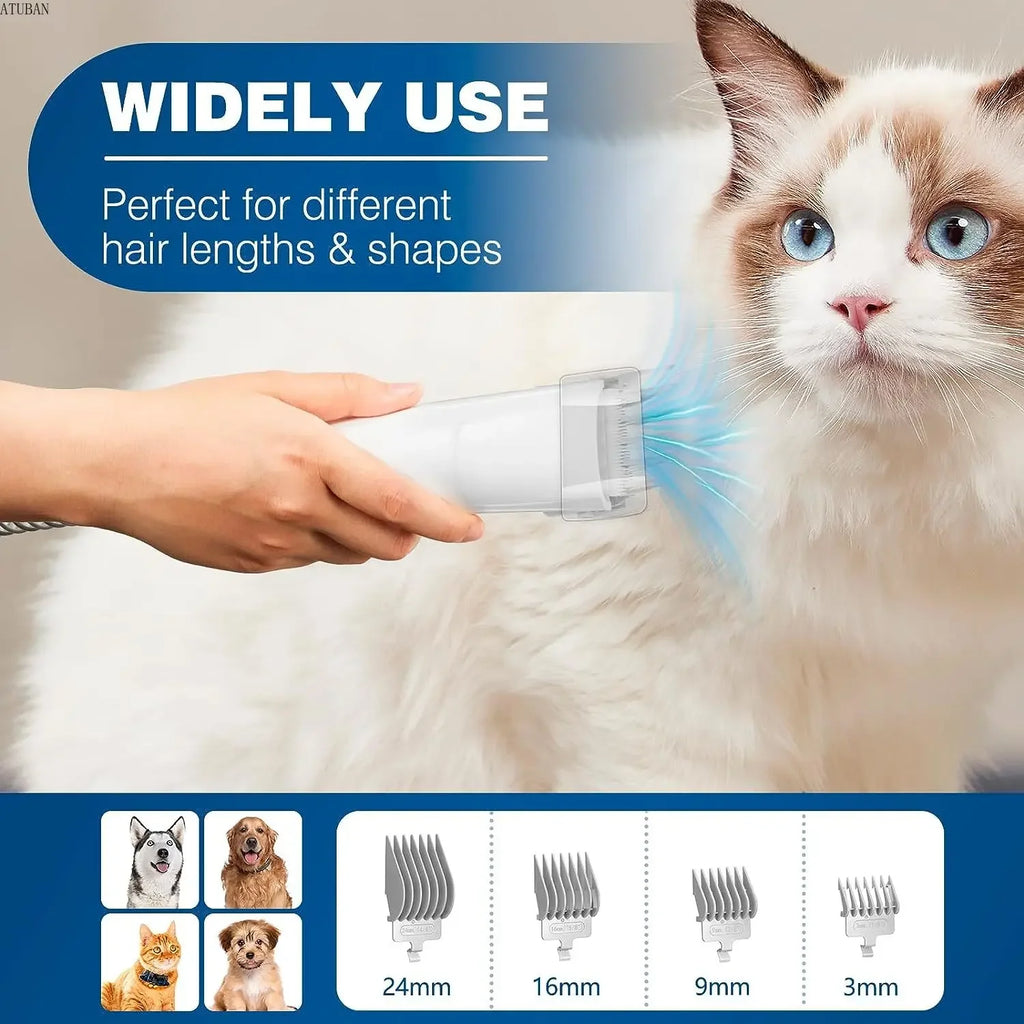 Pet Grooming Vacuum Kit — 2.3L Capacity