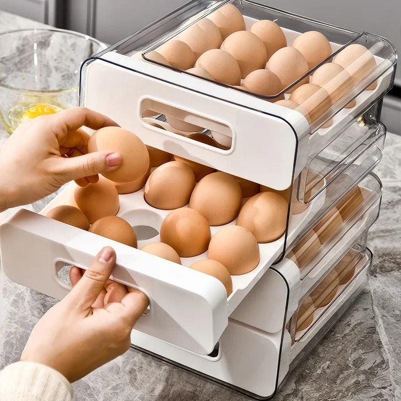 Stackable Refrigerator Egg Organizer Drawer
