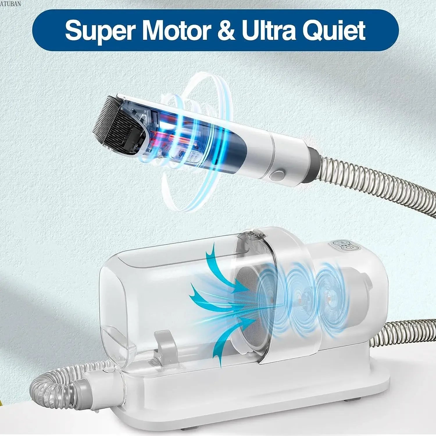 Pet Grooming Vacuum Kit — 2.3L Capacity