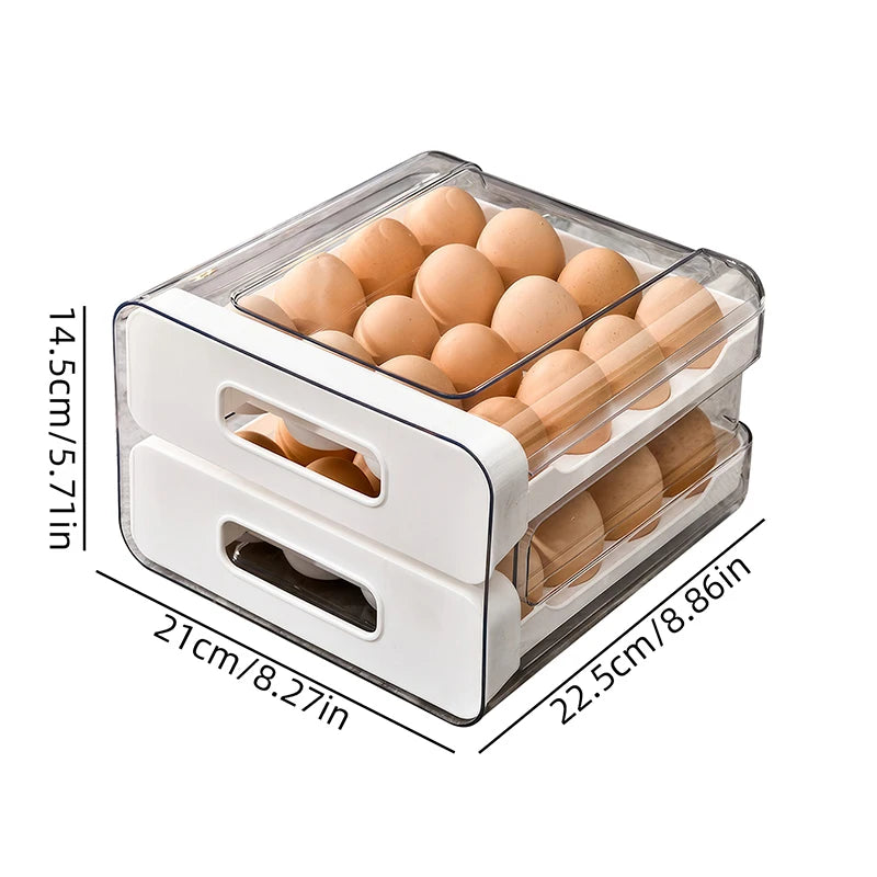 Stackable Refrigerator Egg Organizer Drawer