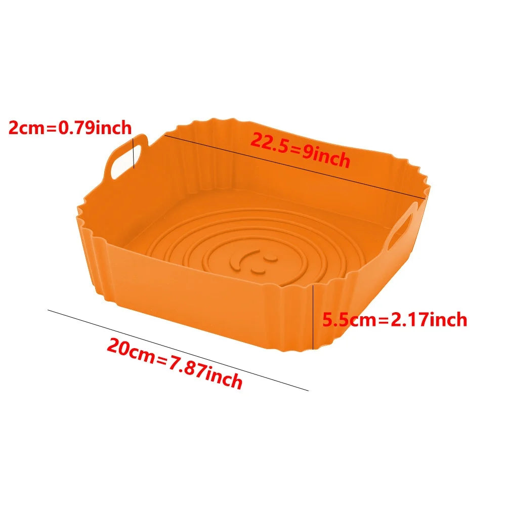 Reusable Silicone Air Fryer Baking Pan