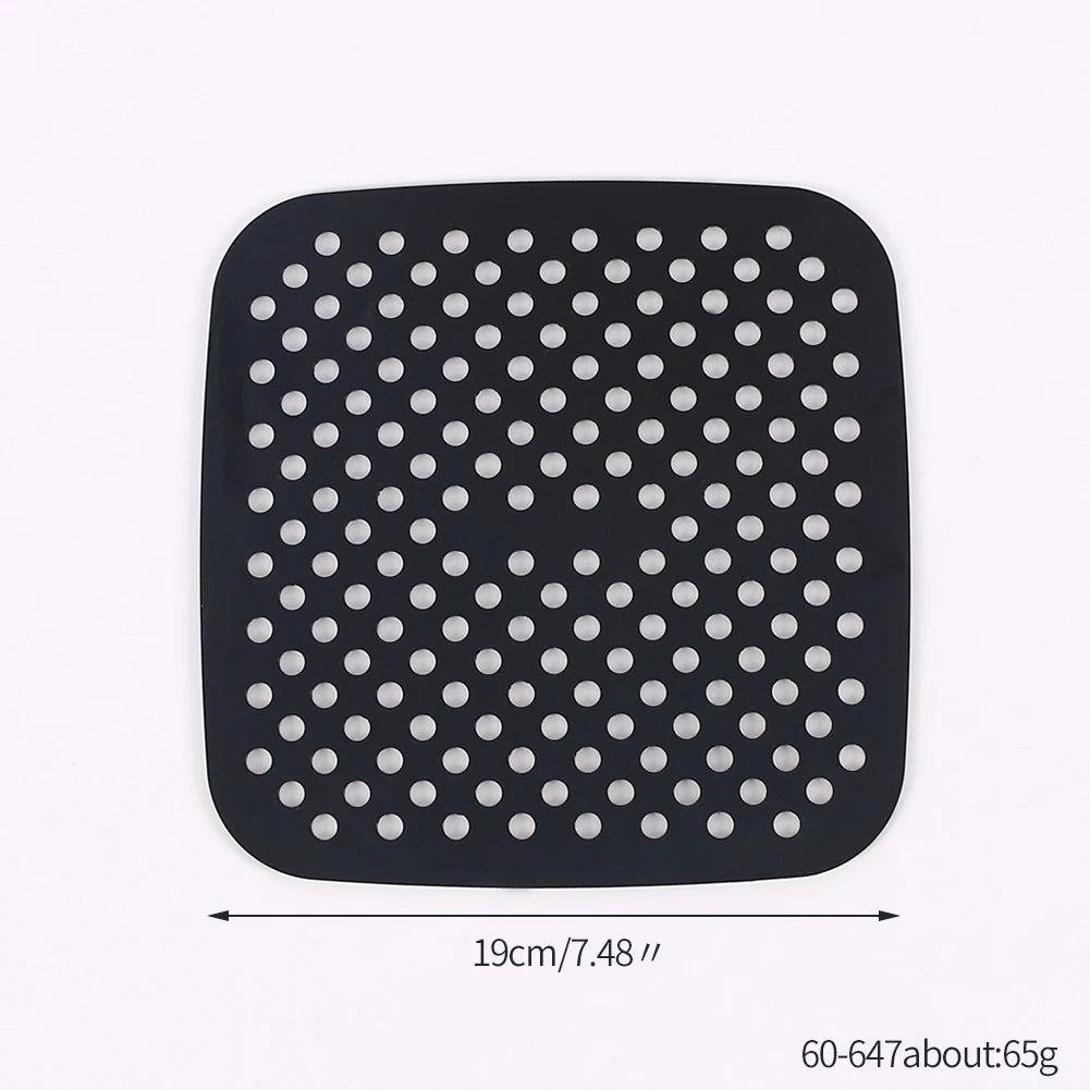 Silicone Air Fryer Liner — Round & Square Multiple Sizes
