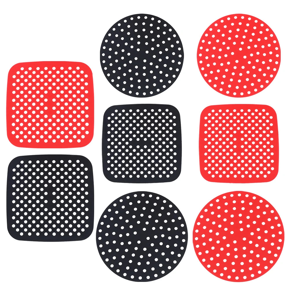 Silicone Air Fryer Liner — Round & Square Multiple Sizes