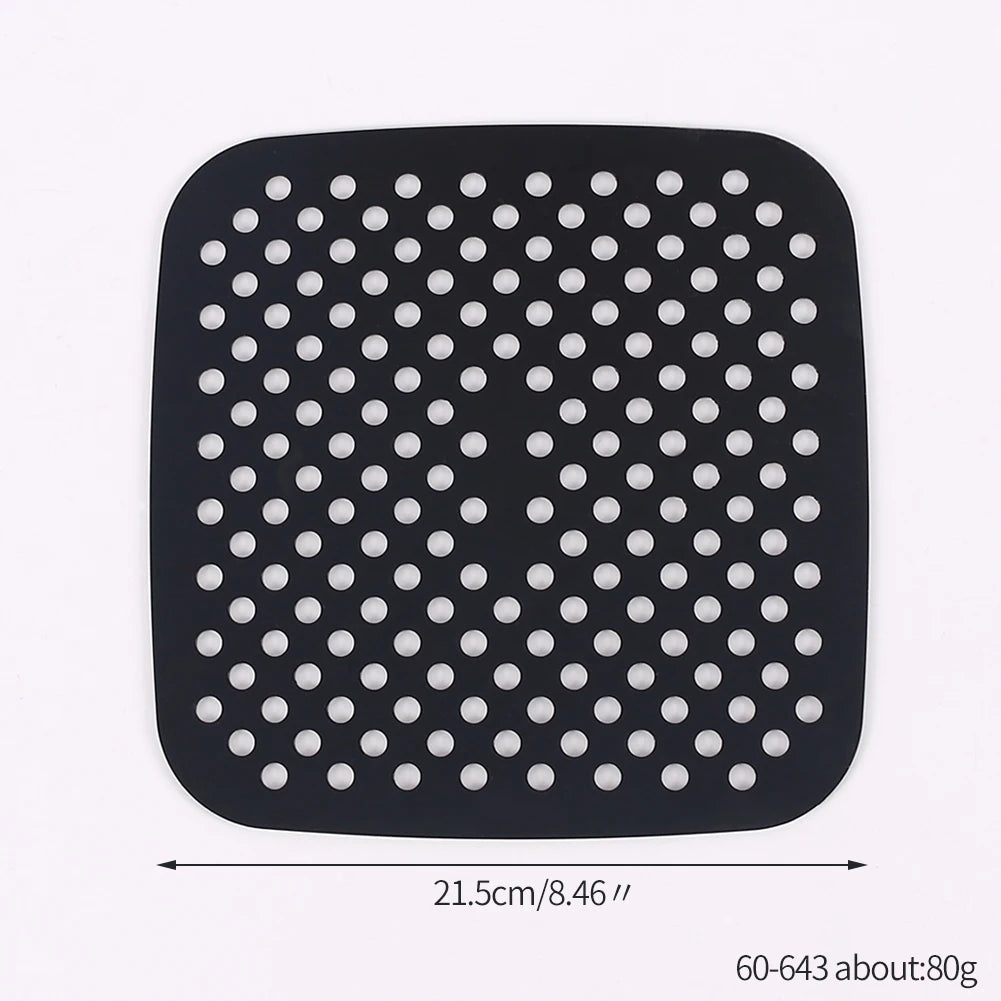 Silicone Air Fryer Liner — Round & Square Multiple Sizes