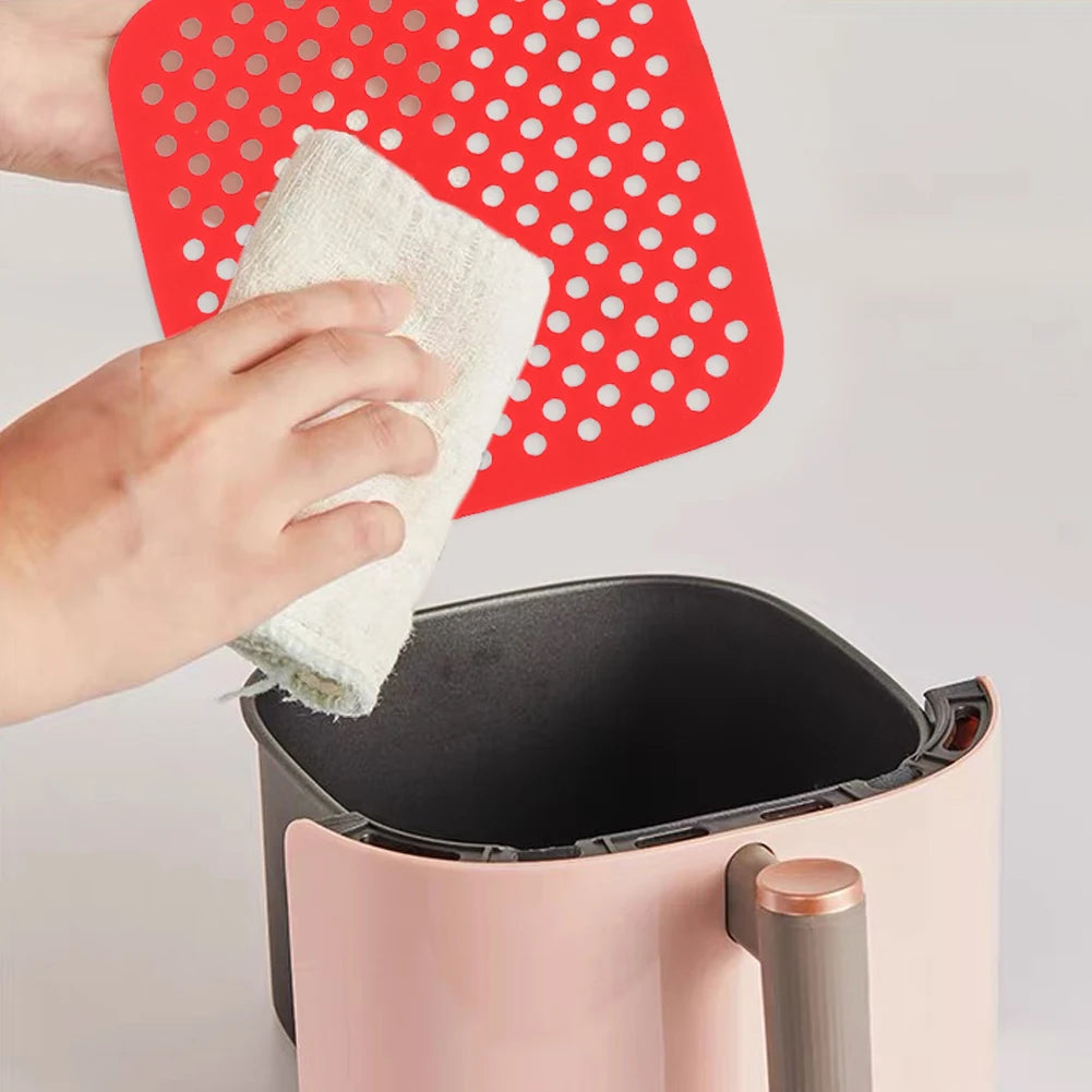 Silicone Air Fryer Liner — Round & Square Multiple Sizes