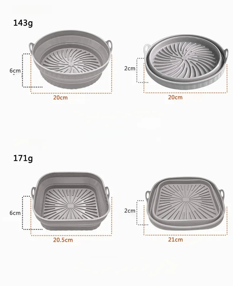 Foldable Silicone Air Fryer Pan