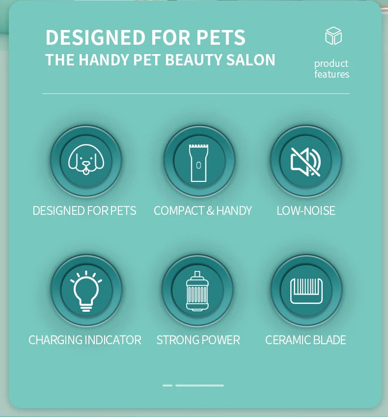 Professional Pet Hair Clipper — Quiet Motor