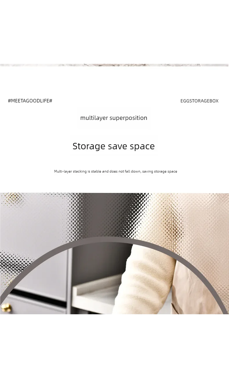 Stackable Refrigerator Egg Organizer Drawer