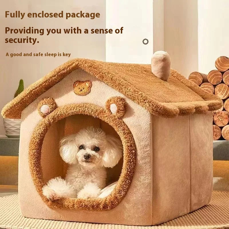 All Season Dog House with Removable Cushion
