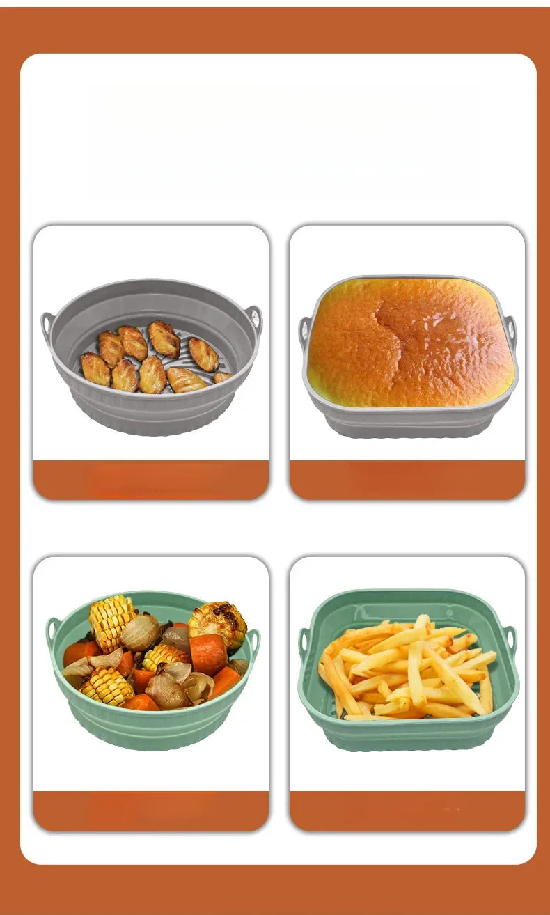 Foldable Silicone Air Fryer Pan