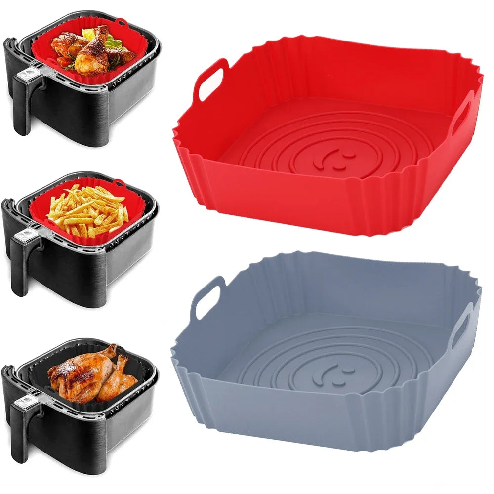 Reusable Silicone Air Fryer Baking Pan