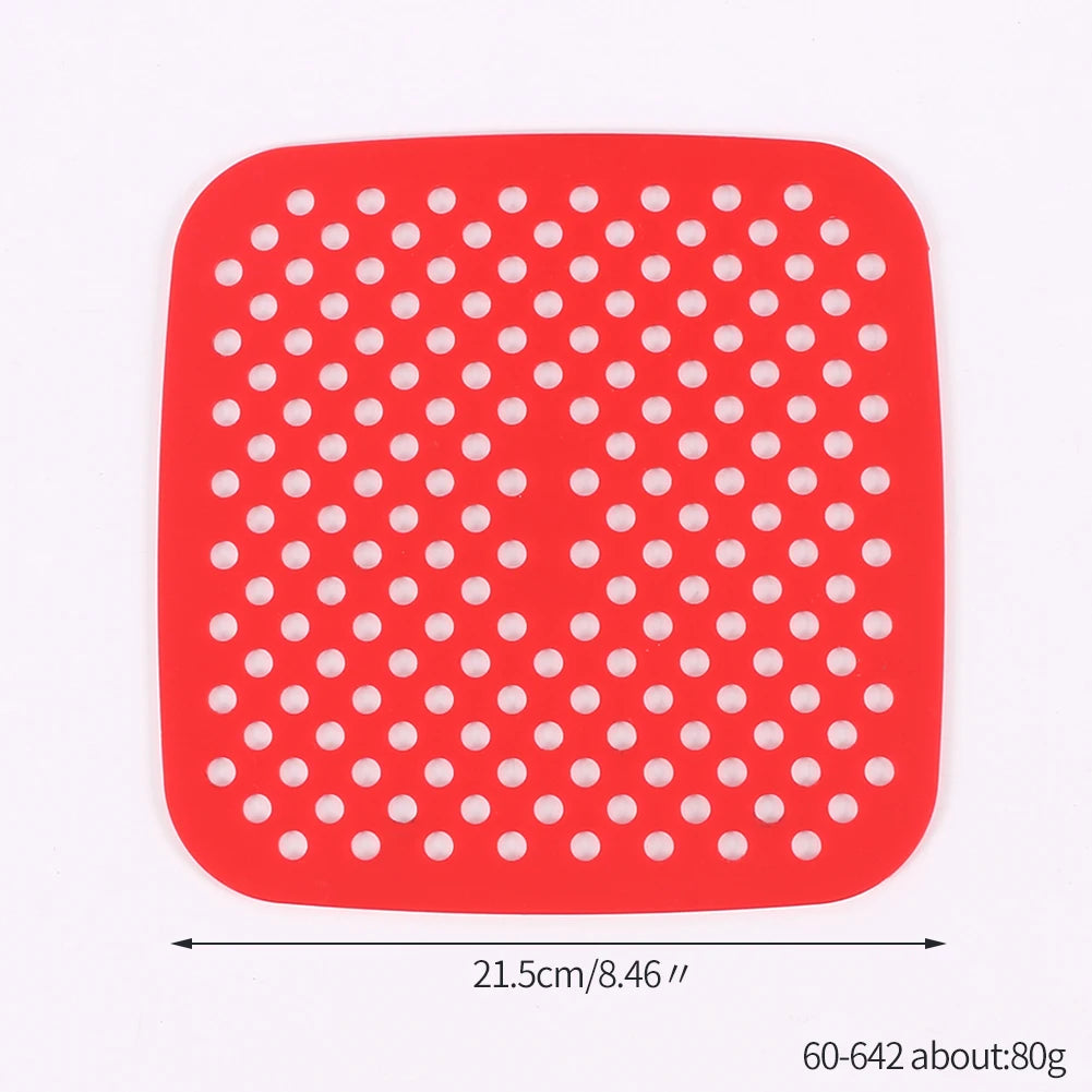 Silicone Air Fryer Liner — Round & Square Multiple Sizes