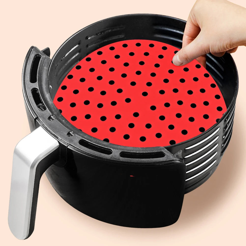 Silicone Air Fryer Liner — Round & Square Multiple Sizes